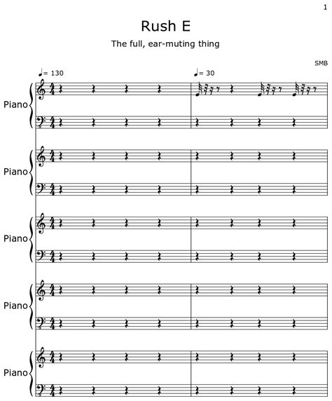 rush e sheet music|More.